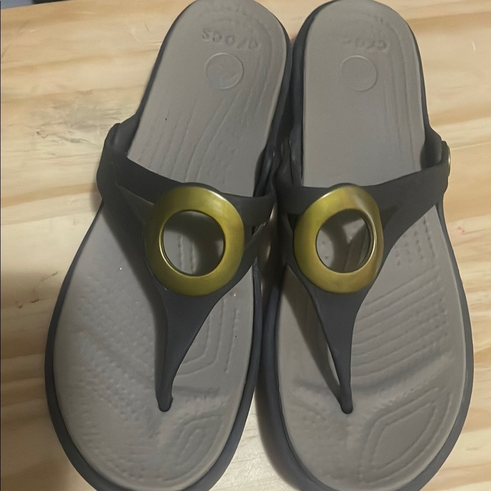 Black and Gold Sandals